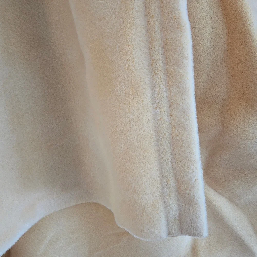 Vellux Original Twin Blanket Tan Beige 66x90 Nylon Insulating Made in USA Plush